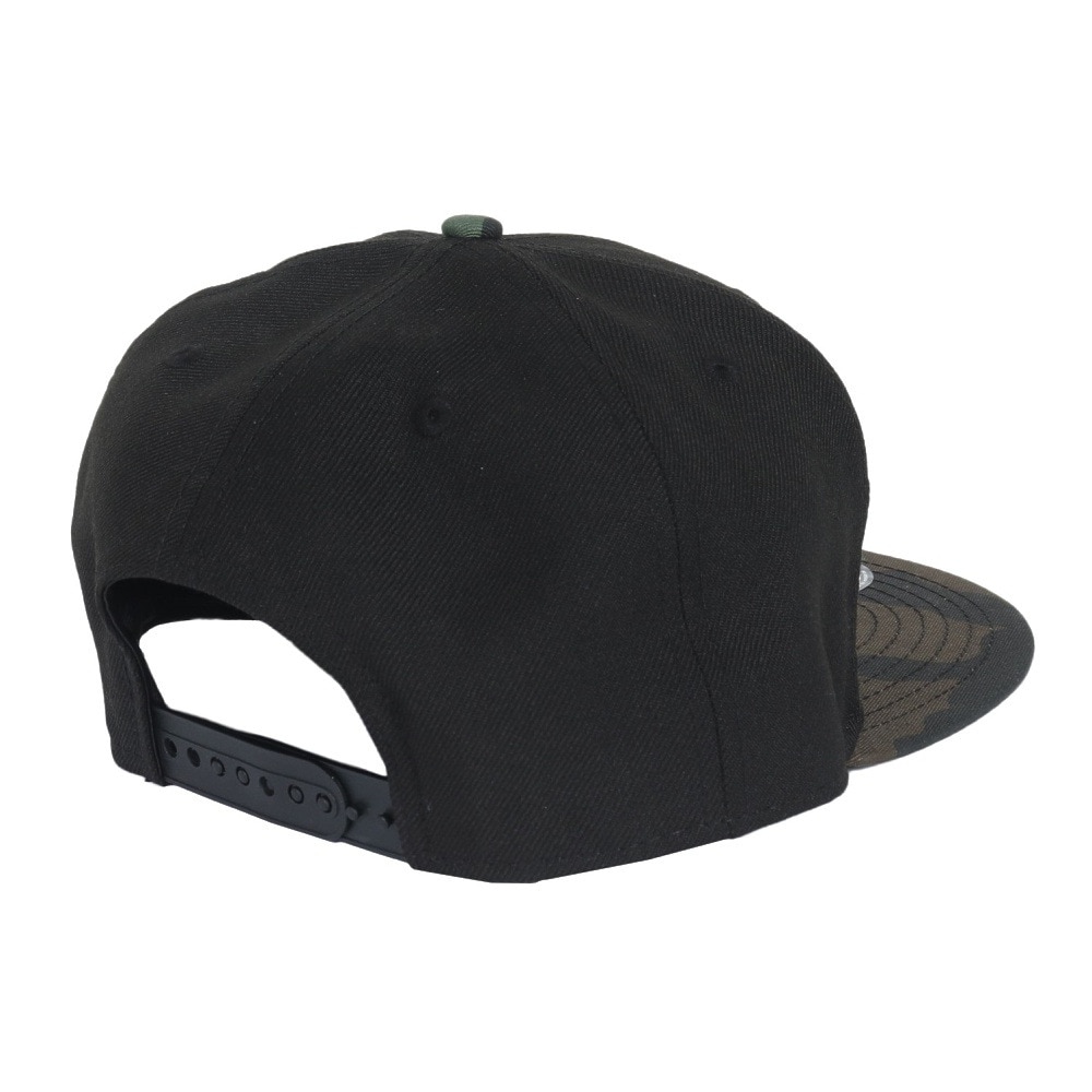 ニューエラ（NEW ERA）（メンズ、レディース）キャップ 9FIFTY ベーシック ブラック ホワイトフラッグ 14524968 帽子 57.7cm-61.5cm 黒