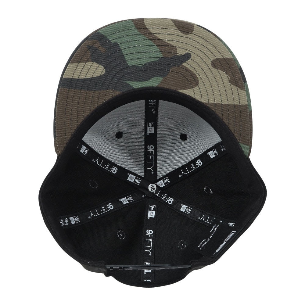 ニューエラ（NEW ERA）（メンズ、レディース）キャップ 9FIFTY ベーシック ブラック ホワイトフラッグ 14524968 帽子 57.7cm-61.5cm 黒