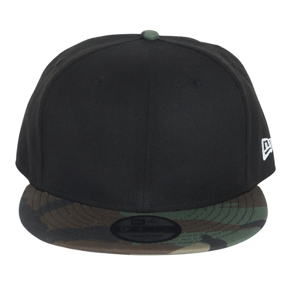 ニューエラ（NEW ERA）（メンズ、レディース）キャップ 9FIFTY ベーシック ブラック ホワイトフラッグ 14524968 帽子 57.7cm-61.5cm 黒