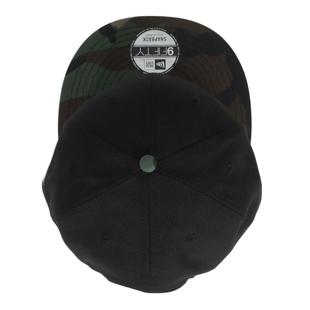 ニューエラ（NEW ERA）（メンズ、レディース）キャップ 9FIFTY ベーシック ブラック ホワイトフラッグ 14524968 帽子 57.7cm-61.5cm 黒