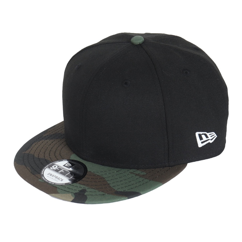 ニューエラ（NEW ERA）（メンズ、レディース）キャップ 9FIFTY ベーシック ブラック ホワイトフラッグ 14524968 帽子 57.7cm-61.5cm 黒