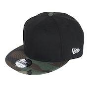 (メンズ、レディース)キャップ 9FIFTY ベーシック ブラック ホワイトフラッグ 14524968 帽子 57.7cm-61.5cm 黒