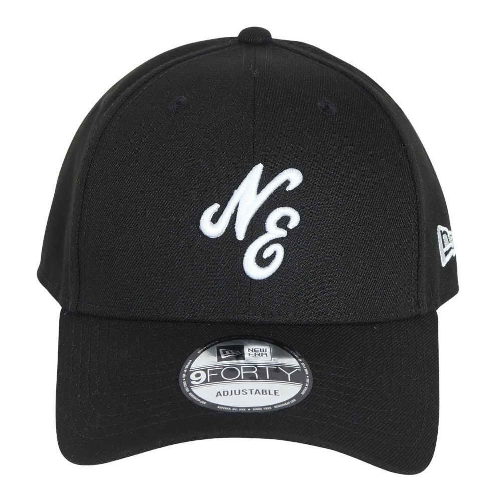 ニューエラ（NEW ERA）（メンズ、レディース）キャップ 9FORTY クラシックロゴ ブラック×ホワイト 14525019 帽子 56.8cm-60.6cm