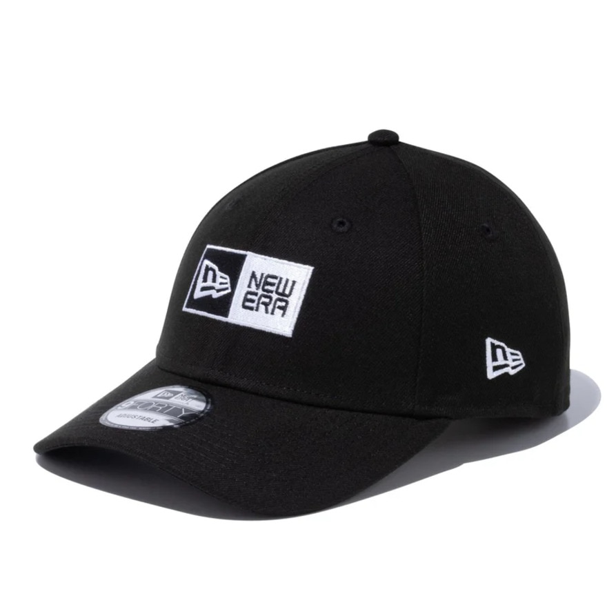 ニューエラ（NEW ERA）（メンズ、レディース）帽子 キャップ 9FORTY ボックスロゴ ブラック×ホワイト 14525030 56.8cm-60.6cm
