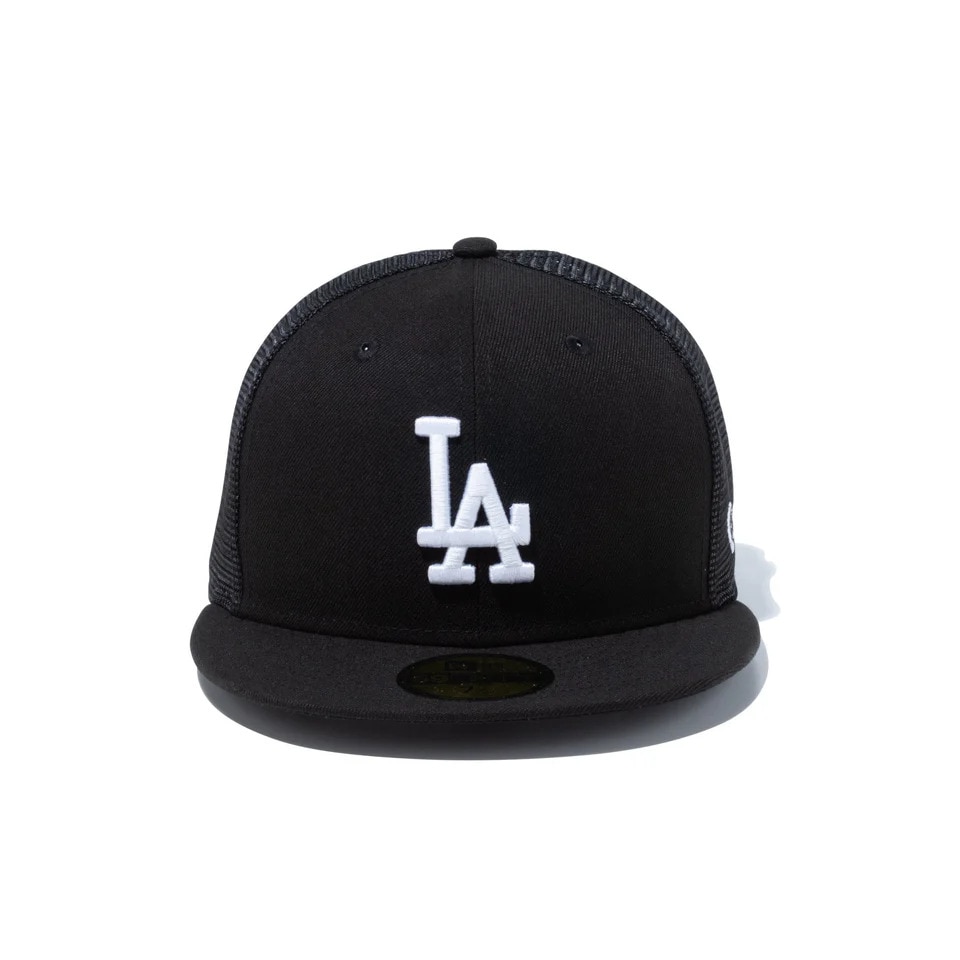 ニューエラ（NEW ERA）（メンズ、レディース）メッシュキャップ 59FIFTY トラッカー ロサンゼルス ドジャース 14525155 帽子 57.7cm-59.6cm 黒