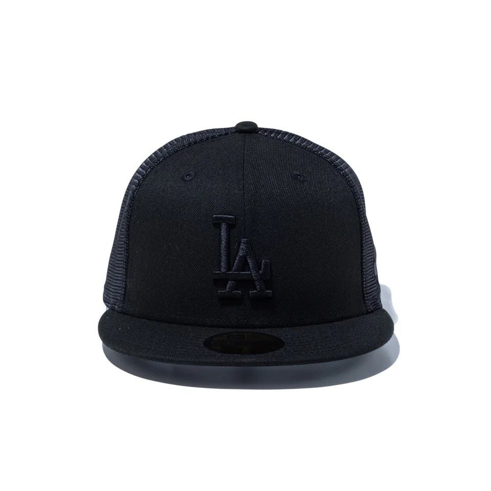 ニューエラ（NEW ERA）（メンズ、レディース）メッシュキャップ 59FIFTY トラッカー ロサンゼルス ドジャース 14525156 帽子 57.7cm-59.6cm 黒