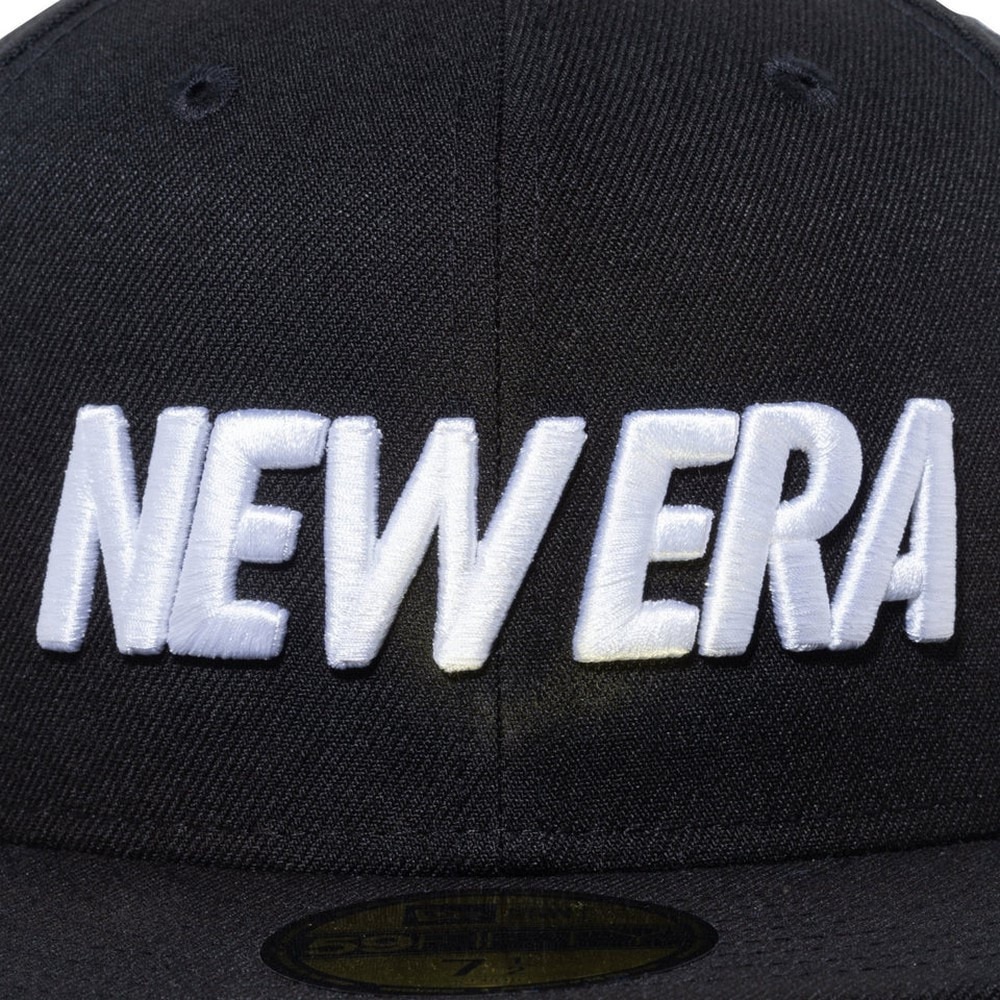 ニューエラ（NEW ERA）（メンズ、レディース）キャップ 59FIFTY ワードマークロゴ 14525160 帽子 57.7cm-59.6cm 黒
