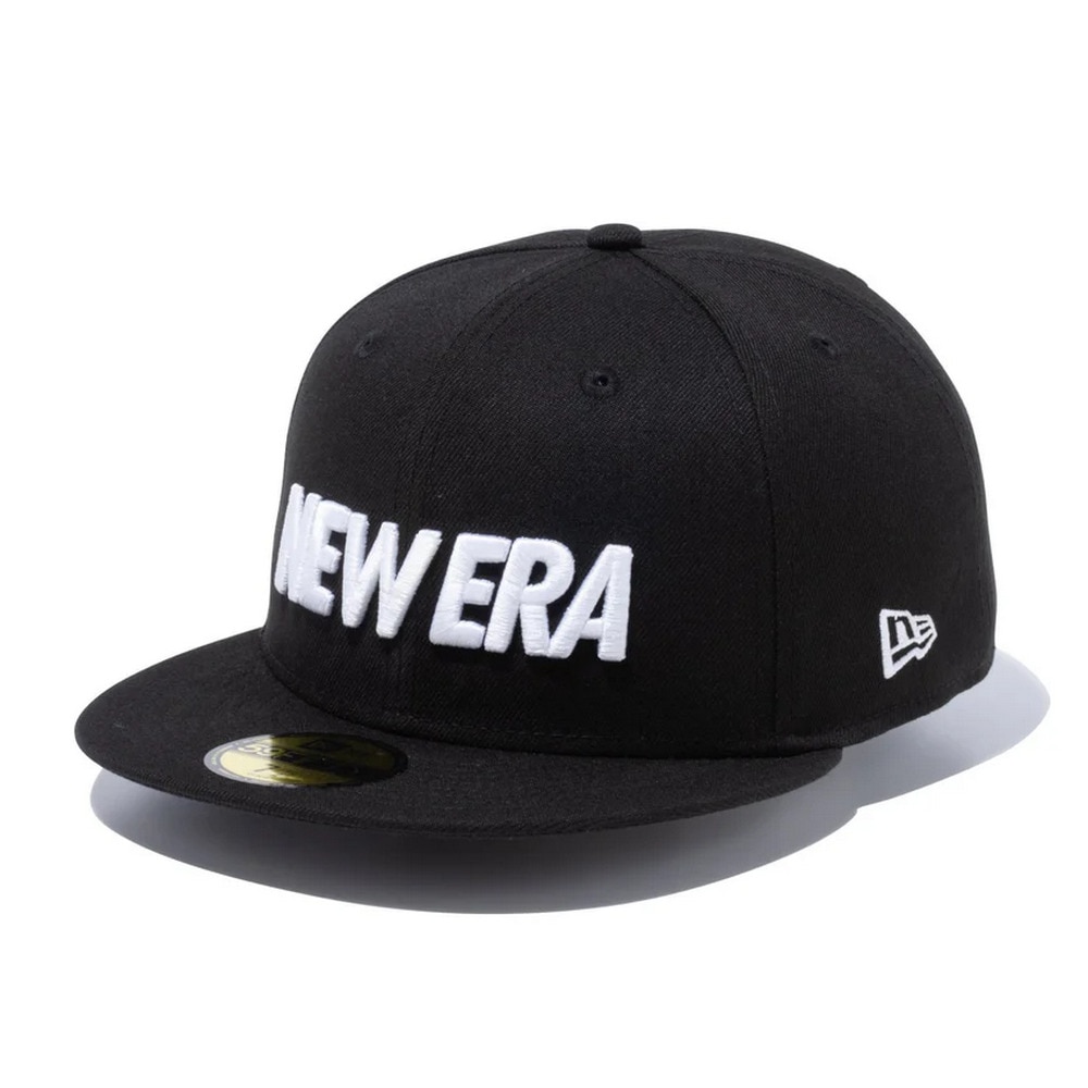 ニューエラ（NEW ERA）（メンズ、レディース）キャップ 59FIFTY ワードマークロゴ 14525160 帽子 57.7cm-59.6cm 黒