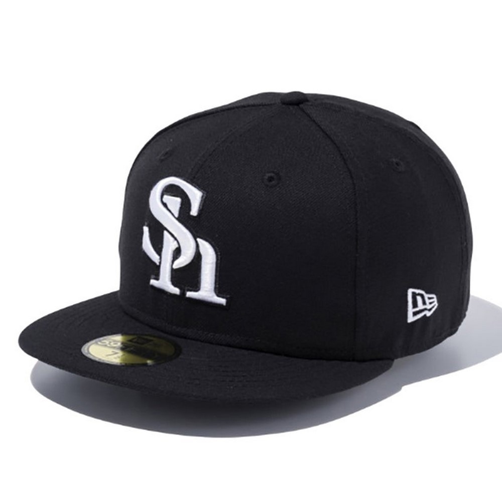 ニューエラ（NEW ERA）（メンズ、レディース）帽子 キャップ 5950 福岡ソフトバンクホークス 黒 S-Lサイズ(57-59cm) 14525187 スポーツキャップ ベースボールキャップ