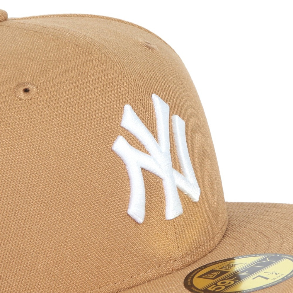 ニューエラ（NEW ERA）（メンズ、レディース）キャップ 59FIFTY ニューヨーク・ヤンキース ウィート×ホワイト 14525198 帽子 57.7cm-59.6cm