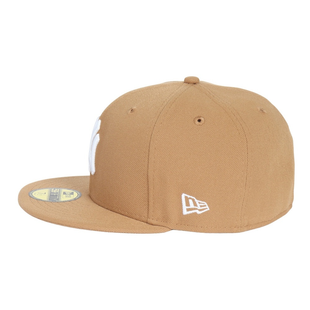 ニューエラ（NEW ERA）（メンズ、レディース）キャップ 59FIFTY ニューヨーク・ヤンキース ウィート×ホワイト 14525198 帽子 57.7cm-59.6cm