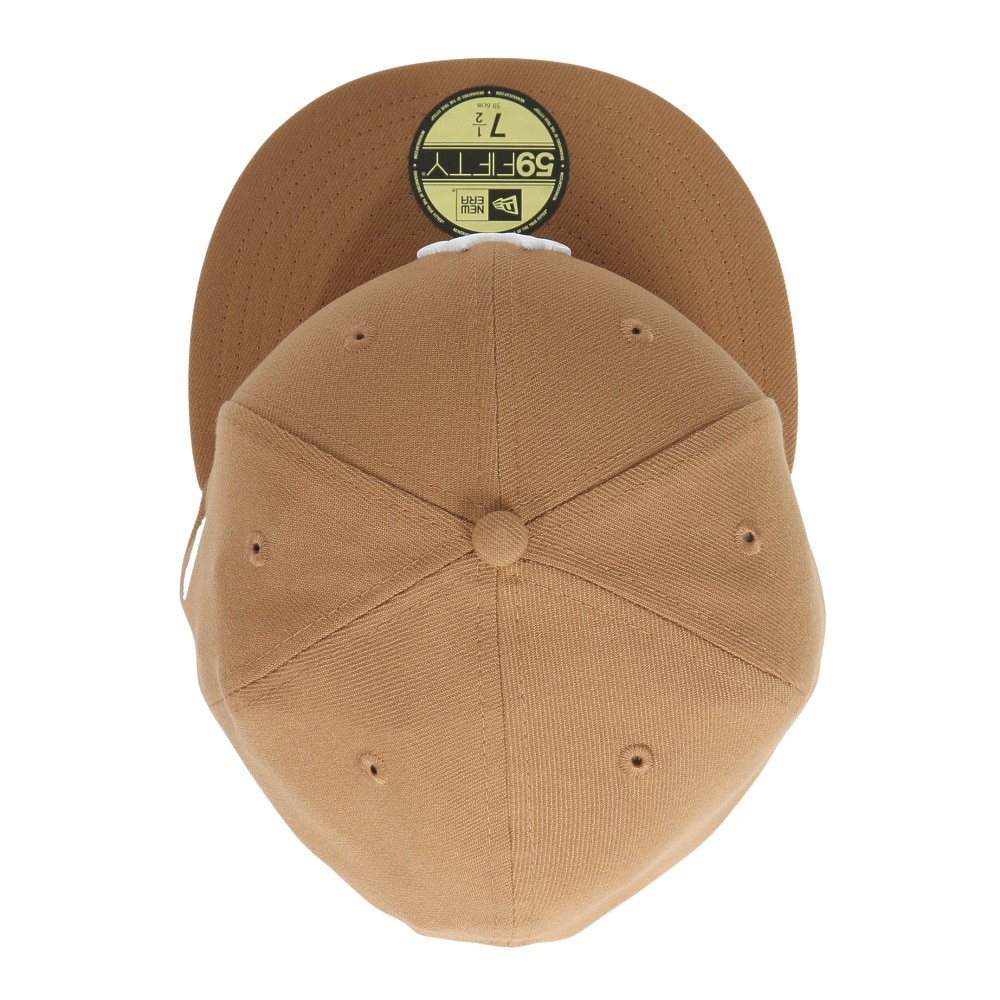ニューエラ（NEW ERA）（メンズ、レディース）キャップ 59FIFTY ニューヨーク・ヤンキース ウィート×ホワイト 14525198 帽子 57.7cm-59.6cm