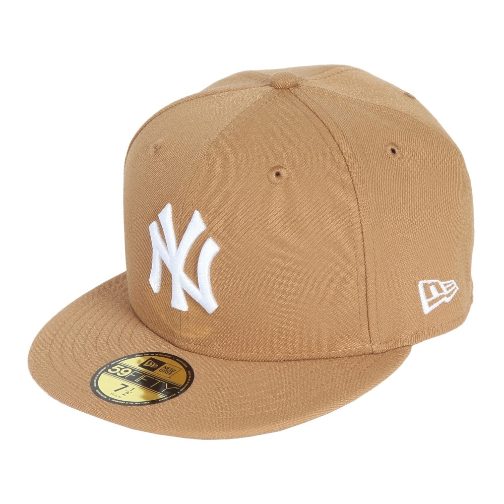 ニューエラ（NEW ERA）（メンズ、レディース）キャップ 59FIFTY ニューヨーク・ヤンキース ウィート×ホワイト 14525198 帽子 57.7cm-59.6cm