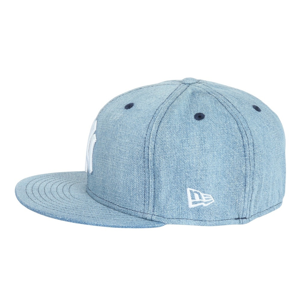 ニューエラ（NEW ERA）（メンズ、レディース）キャップ 59FIFTY ニューヨーク・ヤンキース ウォッシュドデニム×ホワイト 14525199 帽子 57.7cm-59.6cm
