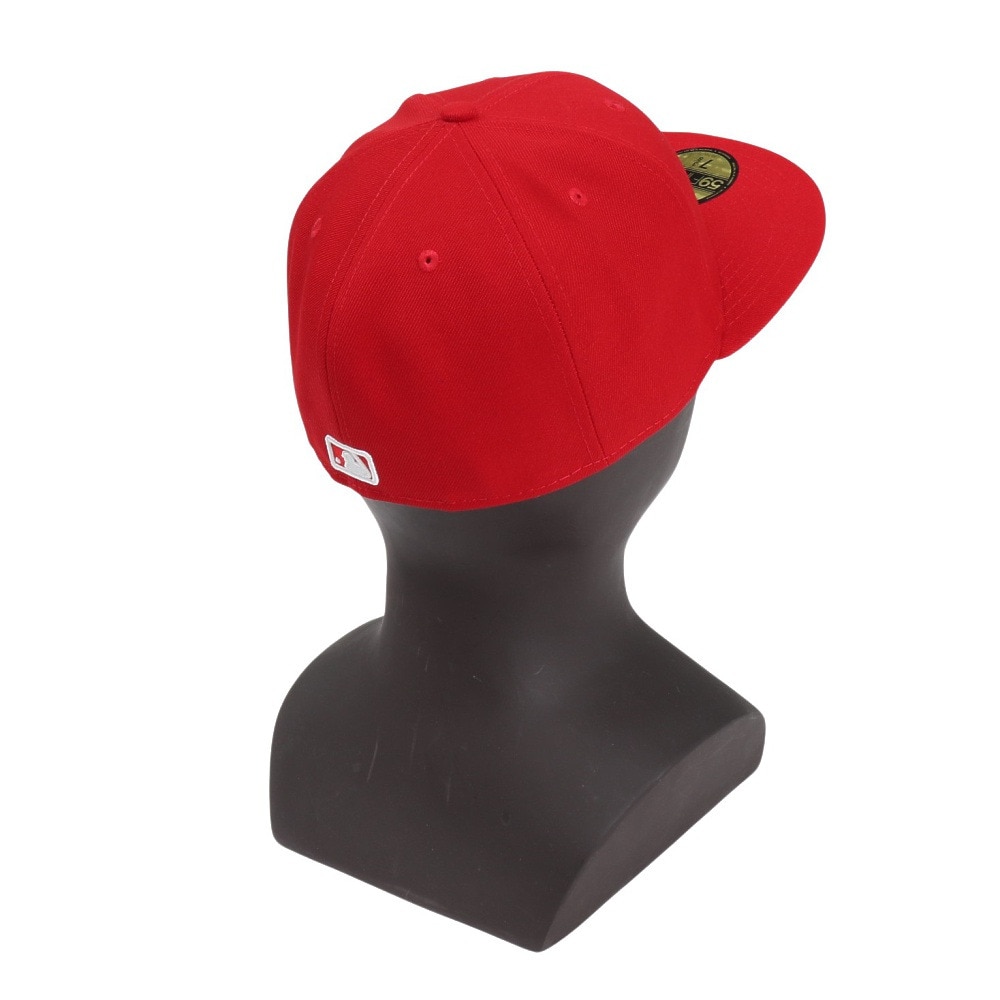 ニューエラ（NEW ERA）（メンズ、レディース）キャップ 59FIFTY ニューヨーク・ヤンキース スカーレット×ホワイト 14525200 帽子 57.7cm-59.6cm