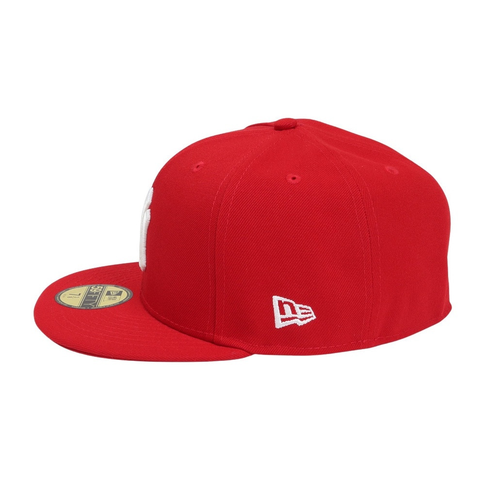 ニューエラ（NEW ERA）（メンズ、レディース）キャップ 59FIFTY ニューヨーク・ヤンキース スカーレット×ホワイト 14525200 帽子 57.7cm-59.6cm