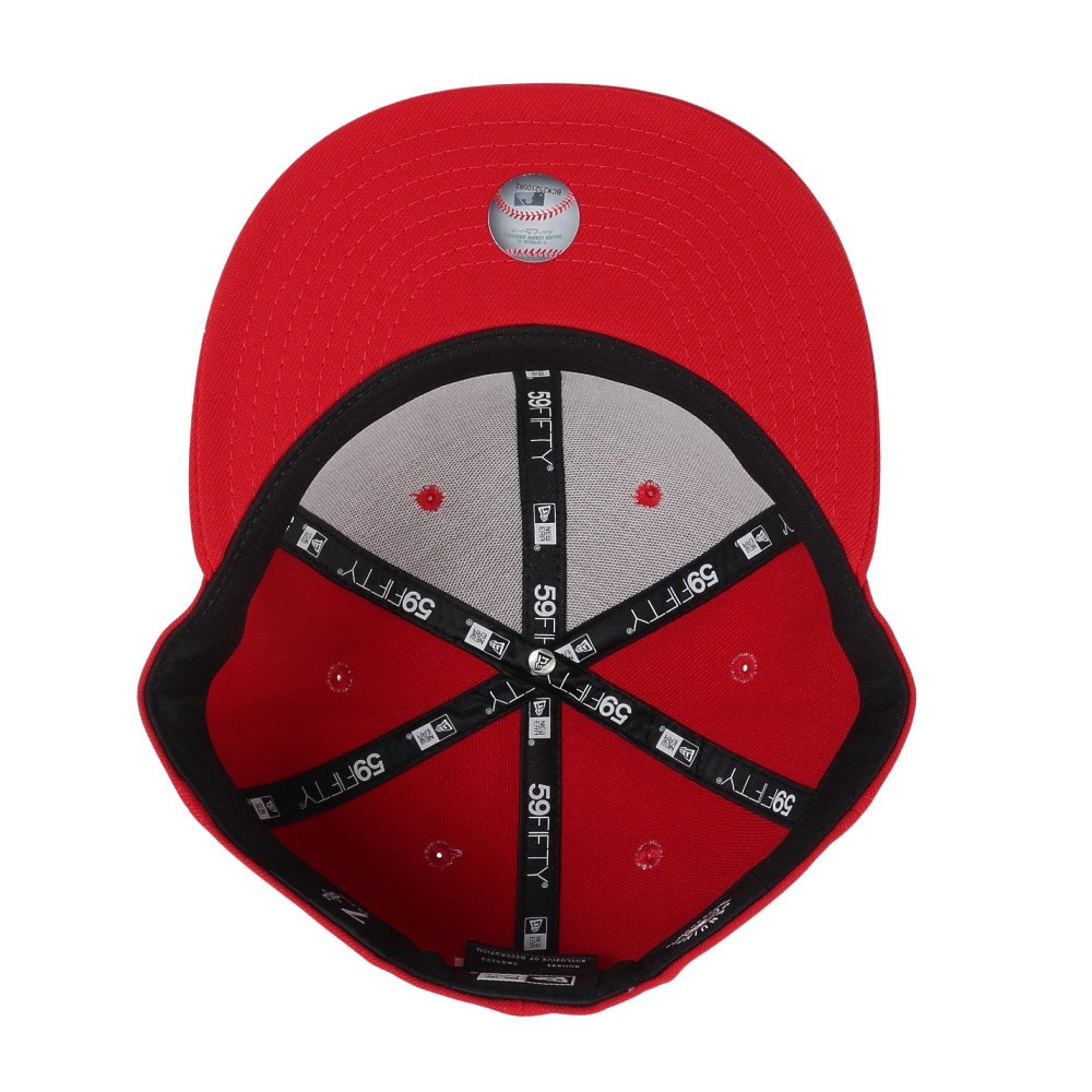 ニューエラ（NEW ERA）（メンズ、レディース）キャップ 59FIFTY ニューヨーク・ヤンキース スカーレット×ホワイト 14525200 帽子 57.7cm-59.6cm