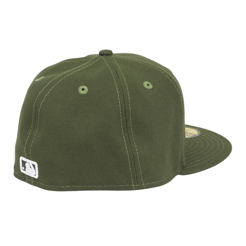 ニューエラ（NEW ERA）（メンズ、レディース）キャップ 59FIFTY ニューヨーク・ヤンキース ライフルグリーン×ホワイト 14525201 帽子 57.7cm-59.6cm