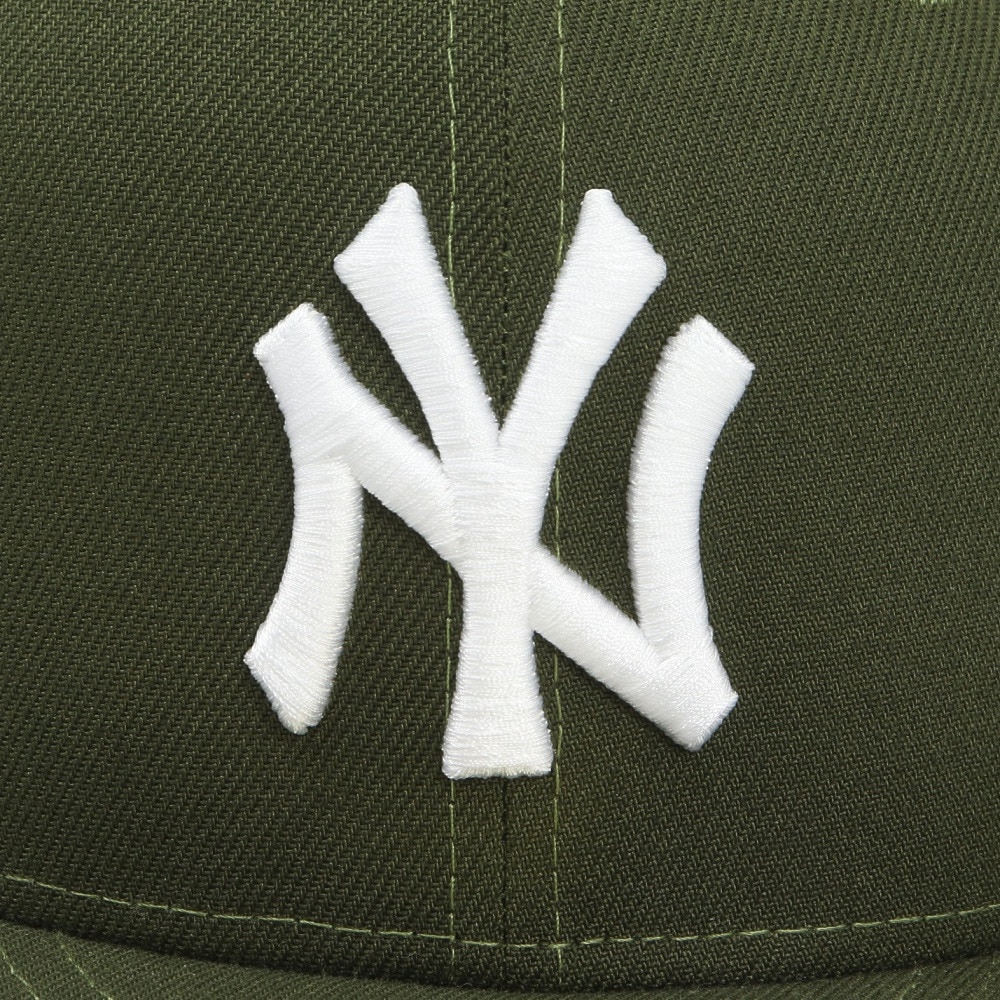 ニューエラ（NEW ERA）（メンズ、レディース）キャップ 59FIFTY ニューヨーク・ヤンキース ライフルグリーン×ホワイト 14525201 帽子 57.7cm-59.6cm