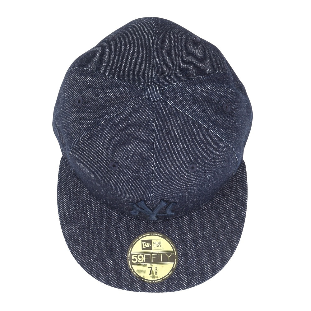 ニューエラ（NEW ERA）（メンズ、レディース）帽子 キャップ 59FIFTY ニューヨーク・ヤンキース インディゴデニム×ネイビー 14525202 57.7cm-59.6cm