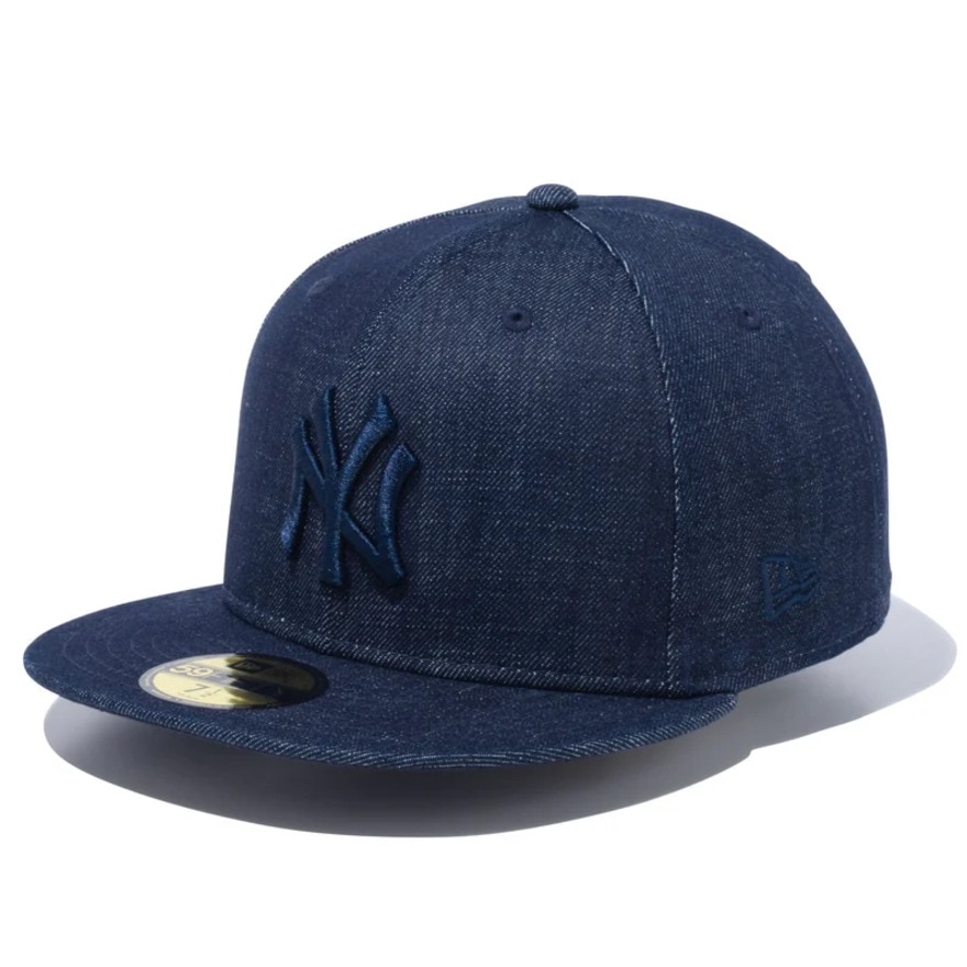 ニューエラ（NEW ERA）（メンズ、レディース）帽子 キャップ 59FIFTY ニューヨーク・ヤンキース インディゴデニム×ネイビー 14525202 57.7cm-59.6cm