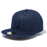 (メンズ、レディース)帽子 キャップ 59FIFTY ニューヨーク・ヤンキース インディゴデニム×ネイビー 14525202 57.7cm-59.6cm