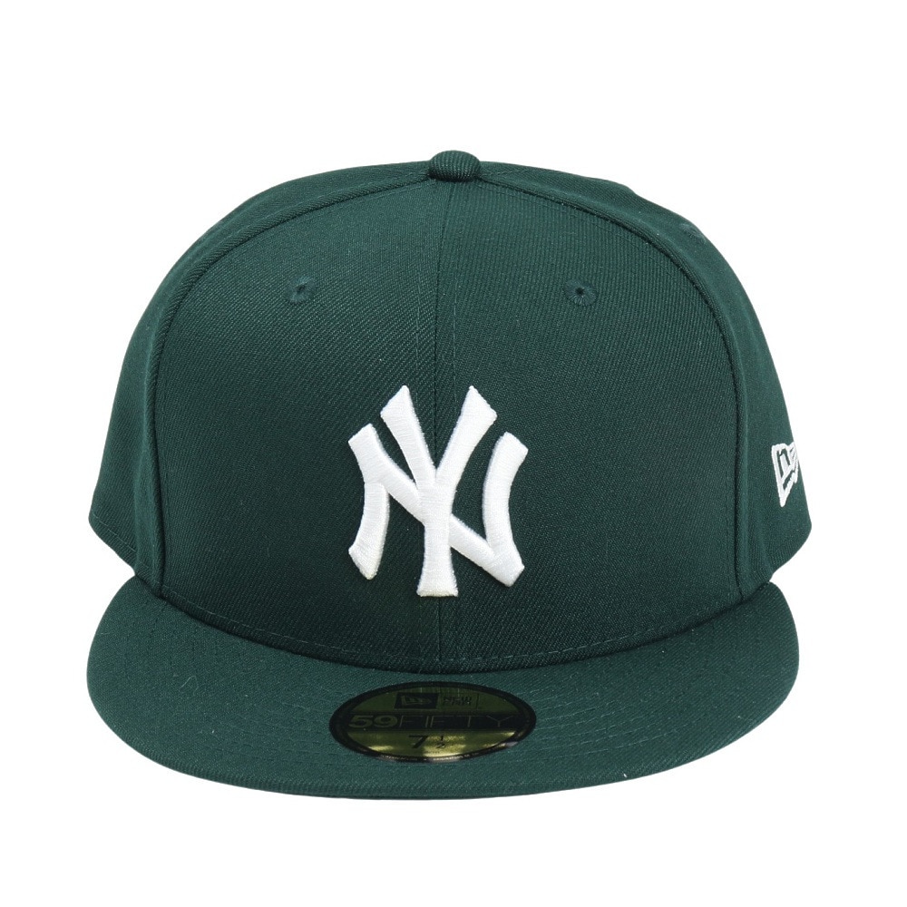 ニューエラ（NEW ERA）（メンズ、レディース）キャップ 59FIFTY ニューヨーク・ヤンキース ダークグリーン×ホワイト 14525204 帽子 57.7cm-59.6cm