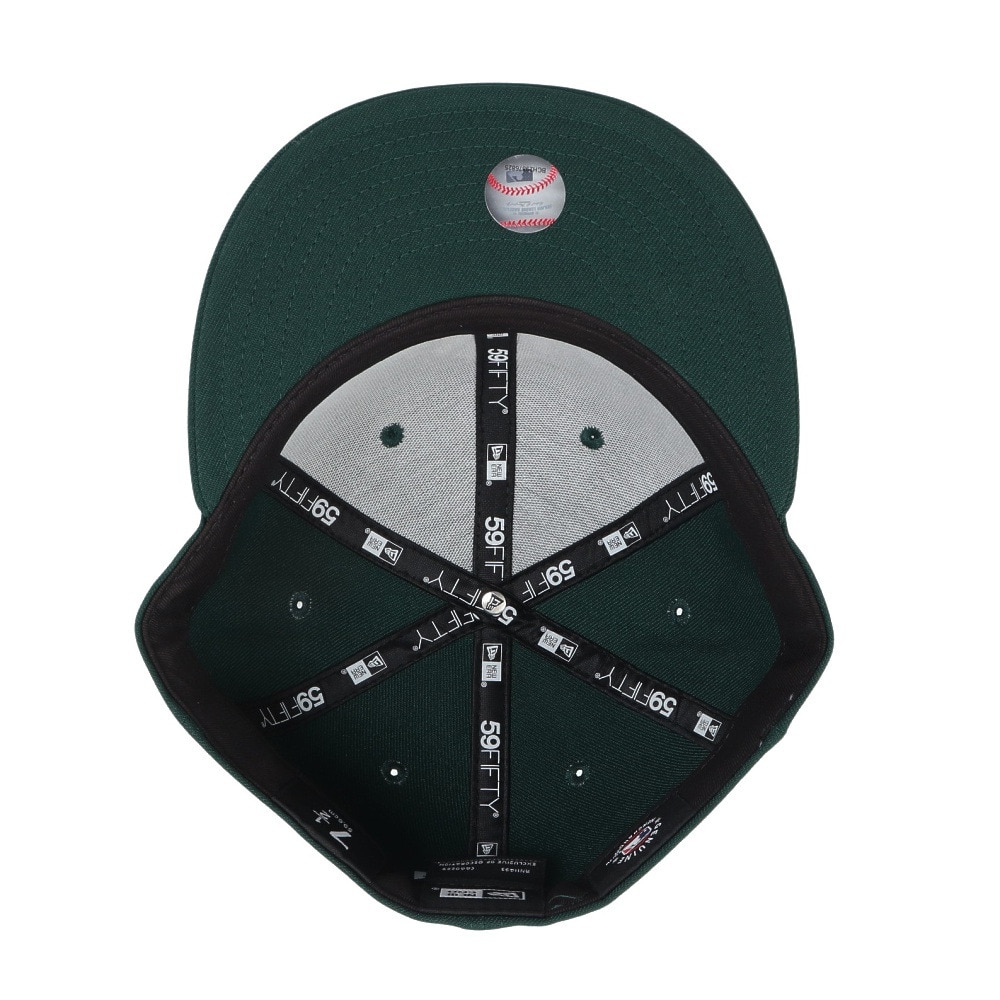 ニューエラ（NEW ERA）（メンズ、レディース）キャップ 59FIFTY ニューヨーク・ヤンキース ダークグリーン×ホワイト 14525204 帽子 57.7cm-59.6cm