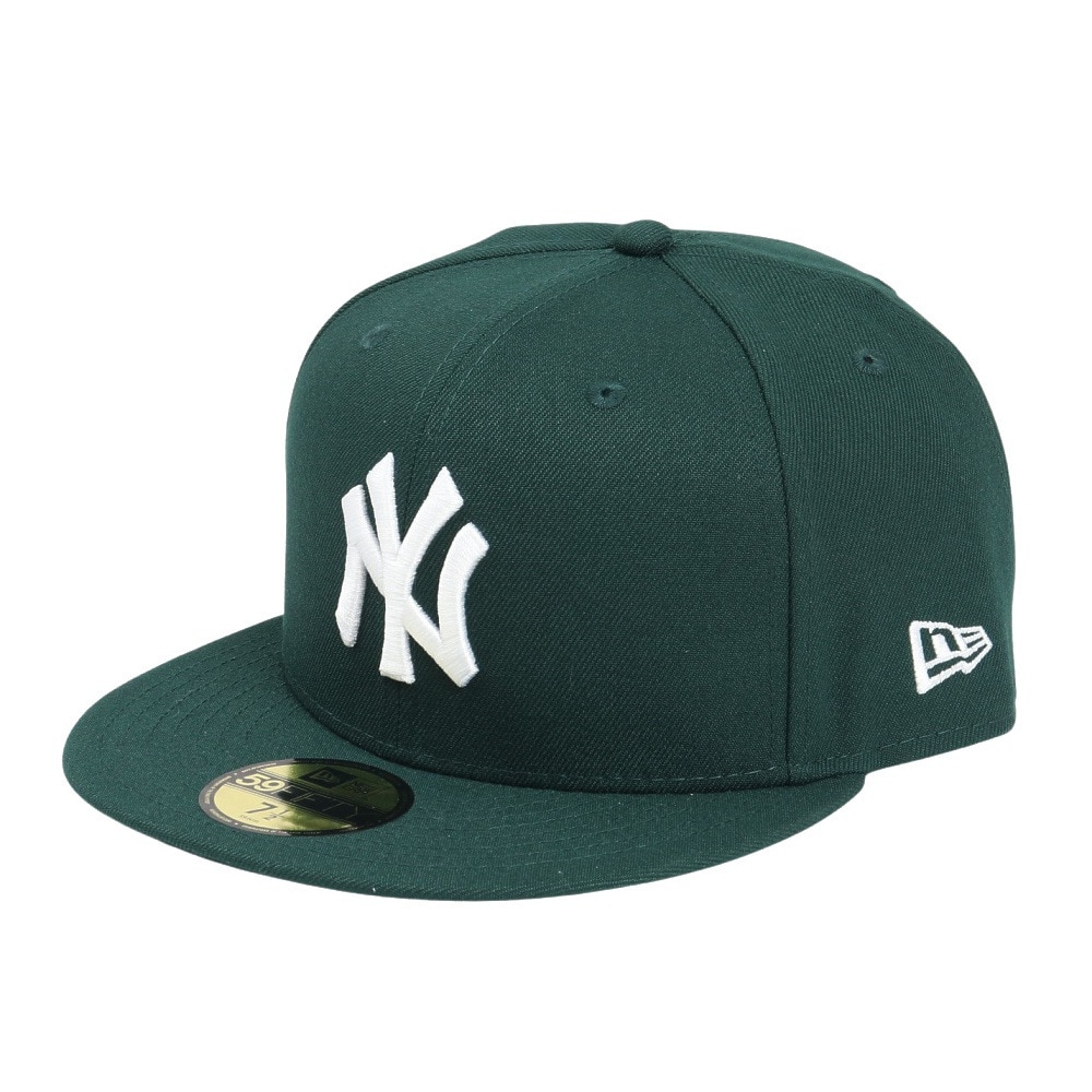 ニューエラ（NEW ERA）（メンズ、レディース）キャップ 59FIFTY ニューヨーク・ヤンキース ダークグリーン×ホワイト 14525204 帽子 57.7cm-59.6cm