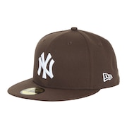 (メンズ、レディース)キャップ 59FIFTY ニューヨーク・ヤンキース ブラウン×ホワイト 14525207 帽子 57.7cm-59.6cm