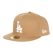 (メンズ、レディース)キャップ 59FIFTY ロサンゼルス ドジャース 14525216 帽子 57.7cm-59.6cm ベージュ