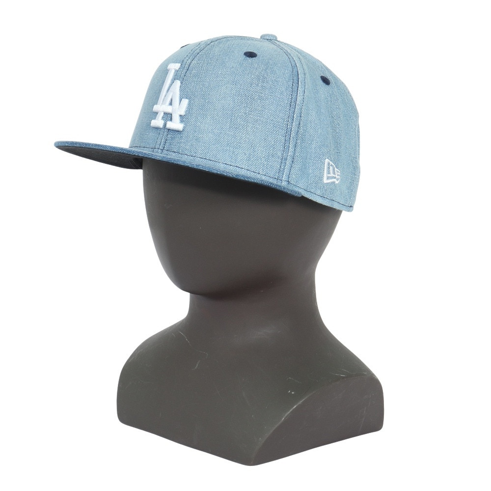 ニューエラ（NEW ERA）（メンズ、レディース）キャップ 59FIFTY ロサンゼルス ドジャース 14525217 帽子 57.7cm-59.6cm デニム 青