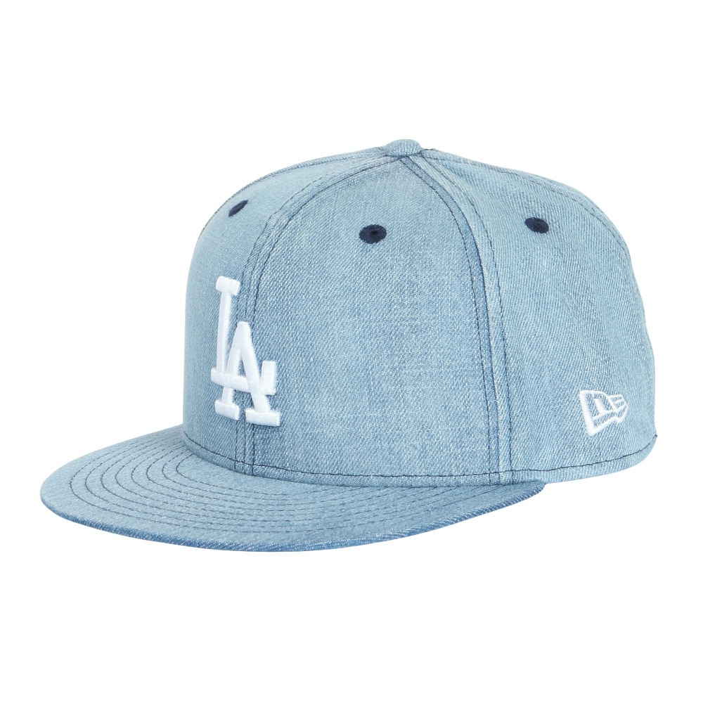 ニューエラ（NEW ERA）（メンズ、レディース）キャップ 59FIFTY ロサンゼルス ドジャース 14525217 帽子 57.7cm-59.6cm デニム 青