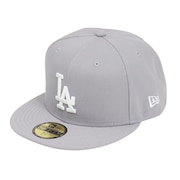 (メンズ、レディース)キャップ 59FIFTY ロサンゼルス ドジャース 14525219 帽子 57.7cm-59.6cm グレー