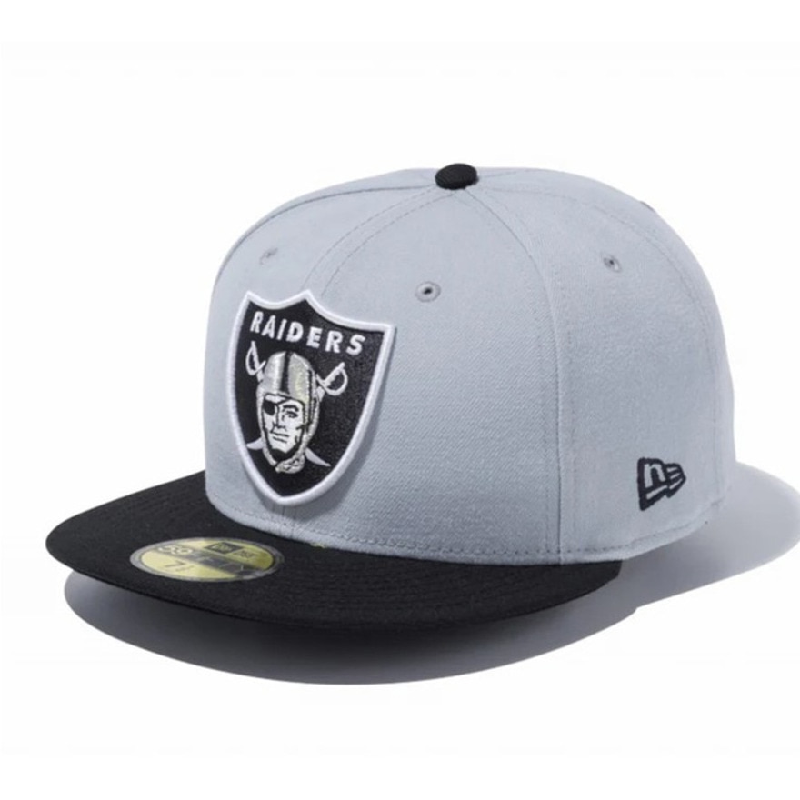 ニューエラ（NEW ERA）（メンズ）キャップ 59FIFTY ラスベガス・レイダース グレー M-Lサイズ 14525225 スポーツキャップ おしゃれ ファッション 日除け