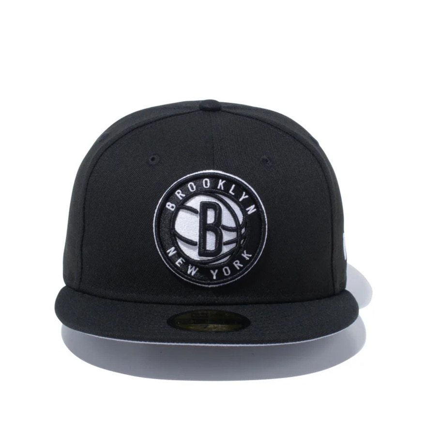 ニューエラ（NEW ERA）（メンズ、レディース）帽子 キャップ 59FIFTY ブルックリン・ネッツ ブラック×チームカラー 14525229 57.7cm-59.6cm 黒