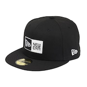 (メンズ、レディース)キャップ 59FIFTY ボックスロゴ ブラック×ホワイト 14525230 帽子 57.7cm-59.6cm