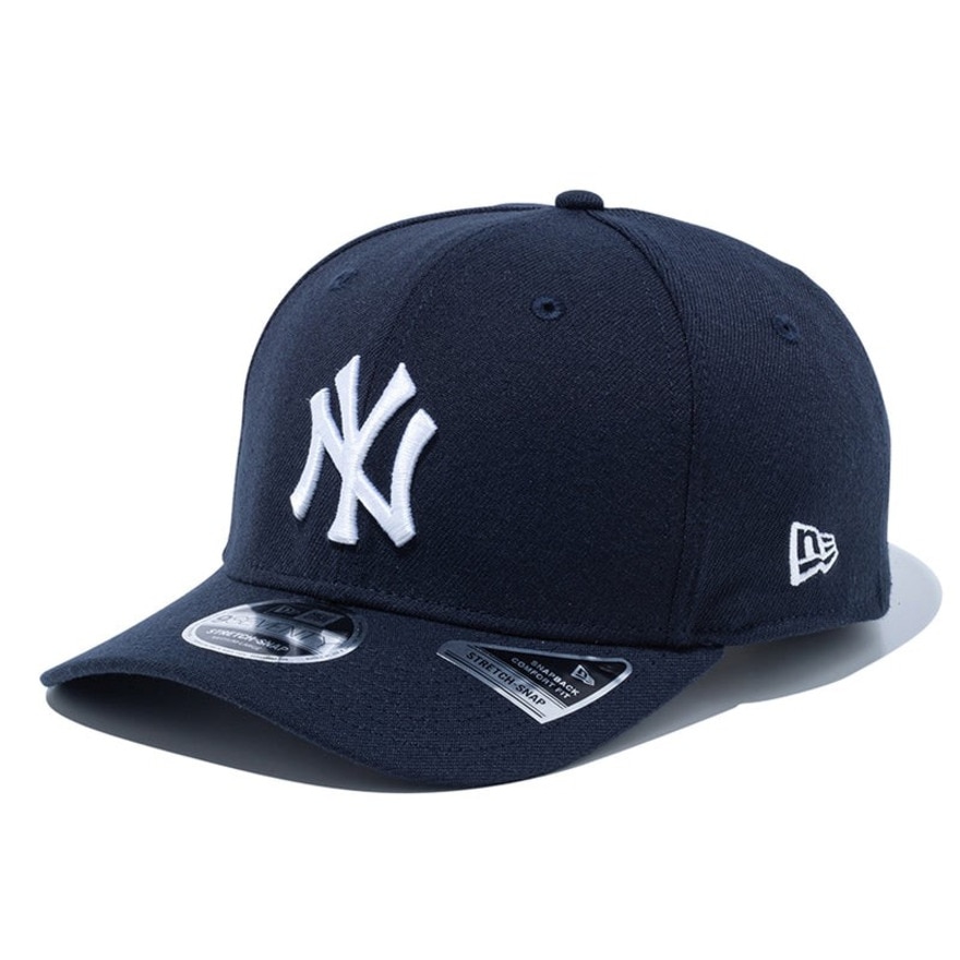 ニューエラ（NEW ERA）（メンズ、レディース）帽子 キャップ 9SEVENTY ストレッチスナップ ニューヨーク・ヤンキース ネイビー×ホワイト Mサイズ 14527230