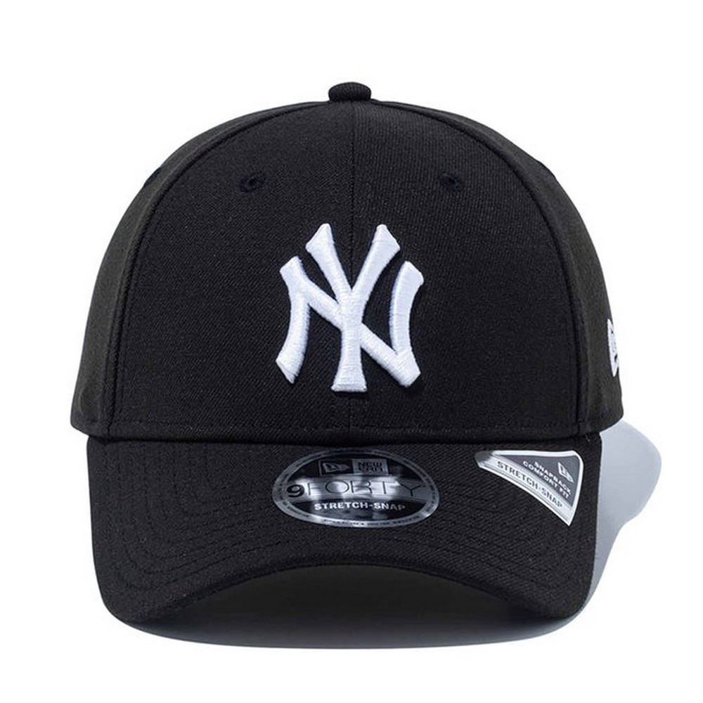ニューエラ（NEW ERA）（メンズ、レディース）キャップ 9FORTY ストレッチスナップ ニューヨーク・ヤンキース 黒 56-60cm 14527235 スポーツキャップ 帽子