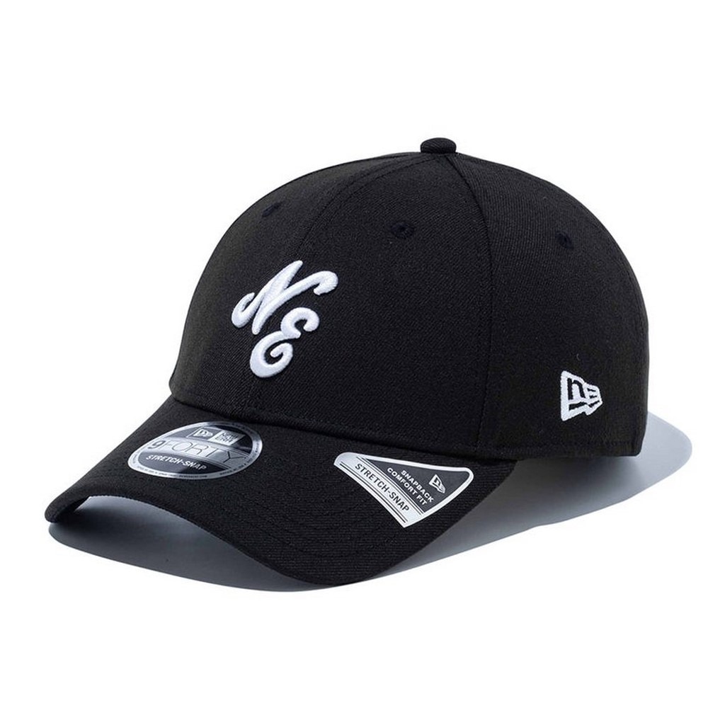 ニューエラ（NEW ERA）（メンズ、レディース）キャップ 9FORTY ストレッチスナップ クラシックロゴ 黒 56-60cm 14527236 スポーツキャップ 帽子