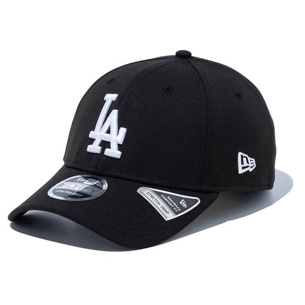 ニューエラ（NEW ERA）（メンズ、レディース）キャップ 9FORTY ストレッチスナップ ロサンゼルス・ドジャース 黒 56-60cm 14527237 スポーツキャップ 帽子