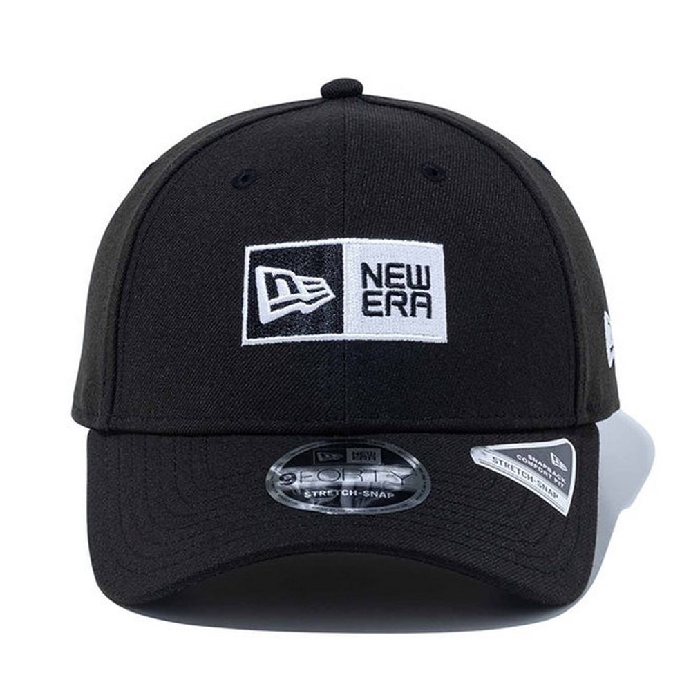 ニューエラ（NEW ERA）（メンズ、レディース）キャップ 9FORTY ストレッチスナップ ボックスロゴ 黒 56-60cm 14527238 スポーツキャップ 帽子