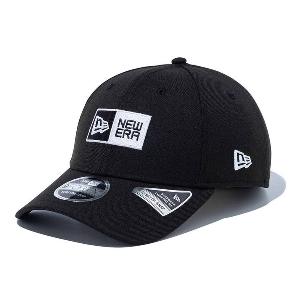 ニューエラ（NEW ERA）（メンズ、レディース）キャップ 9FORTY ストレッチスナップ ボックスロゴ 黒 56-60cm 14527238 スポーツキャップ 帽子