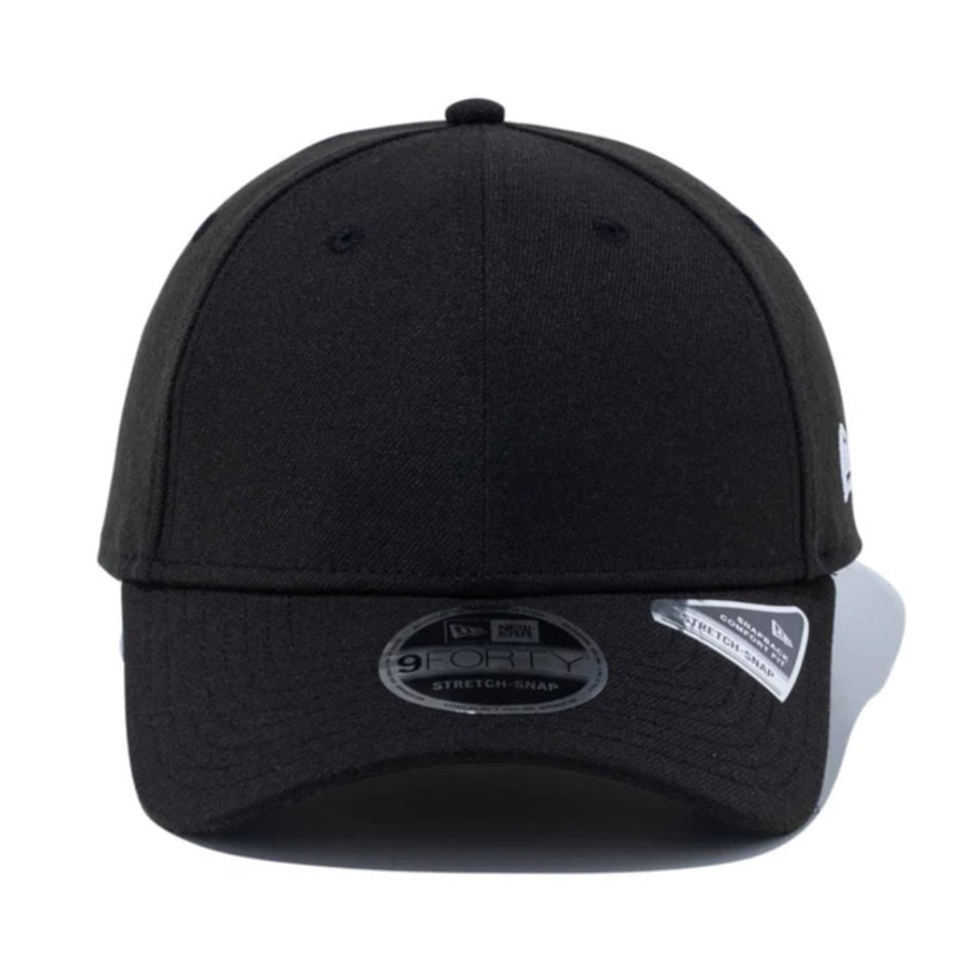 ニューエラ（NEW ERA）（メンズ、レディース）キャップ 9FORTY ストレッチスナップ ベーシック ブラック×ホワイト 56.8-60.6cm 114527239 シンプル 無地