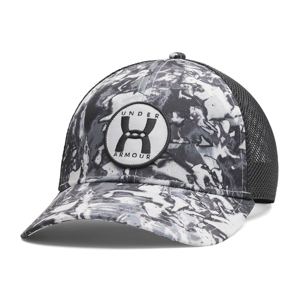 アンダーアーマー（UNDER ARMOUR）（メンズ）帽子 ブリッツィング トラッカーキャップ グレー×ホワイト 1383441 011 日差し対策 吸汗速乾 通気性 