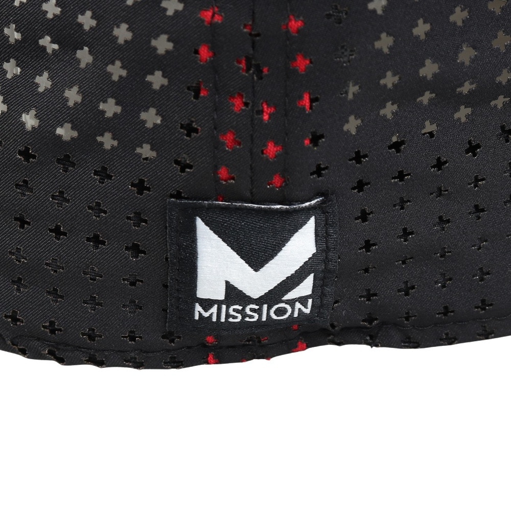 ミッション（MISSION）（メンズ、レディース）キャップ クーリング・フレックス・バーシティ・ハット 黒 111277MIS 冷却 通気性 UPF50 紫外線対策  洗濯可 