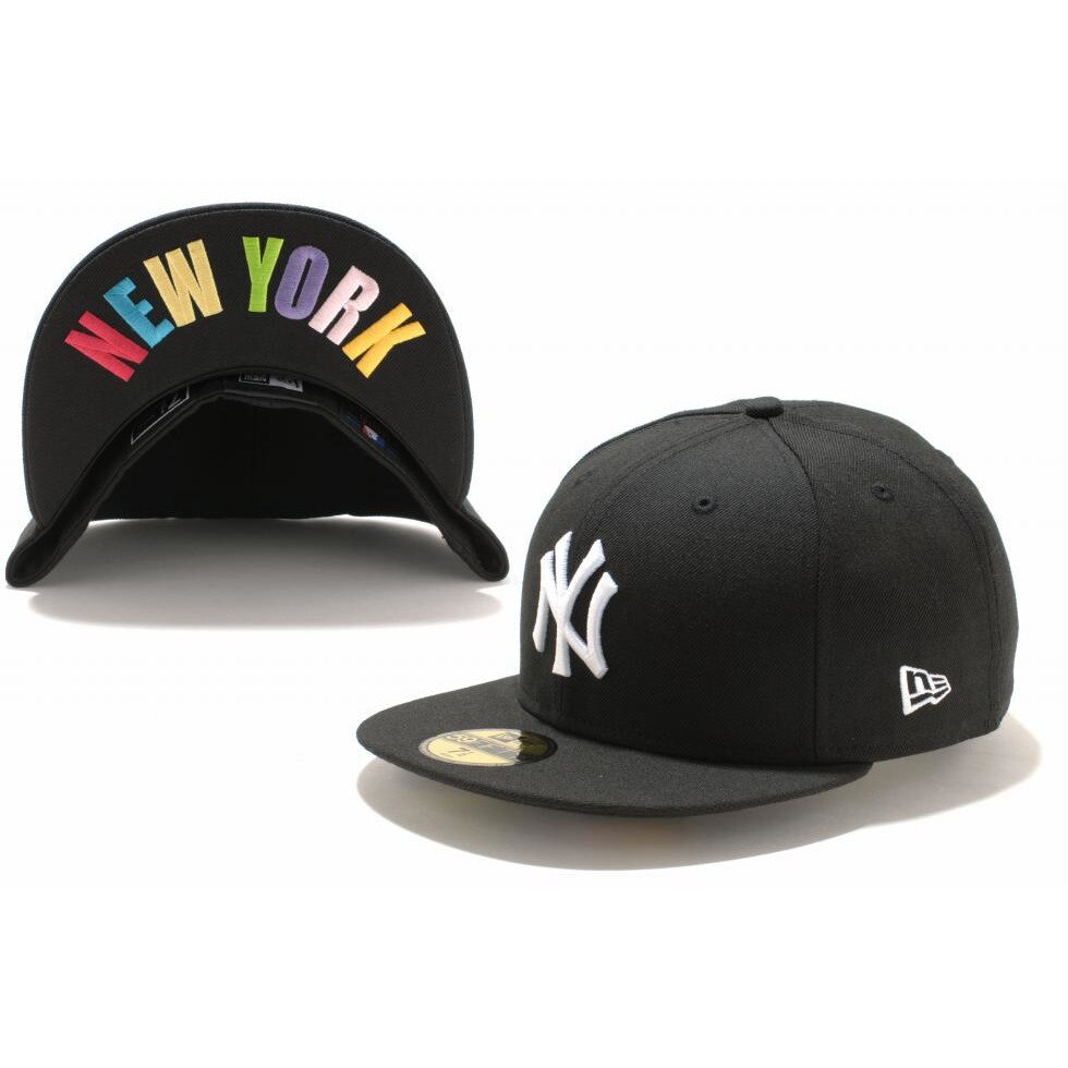 ＜スーパースポーツ ゼビオ＞ 59FIFTY UNDERVISOR ニューヨーク・ヤンキース ブラック×ホワイト NEW YORKマルチカラー 11308536