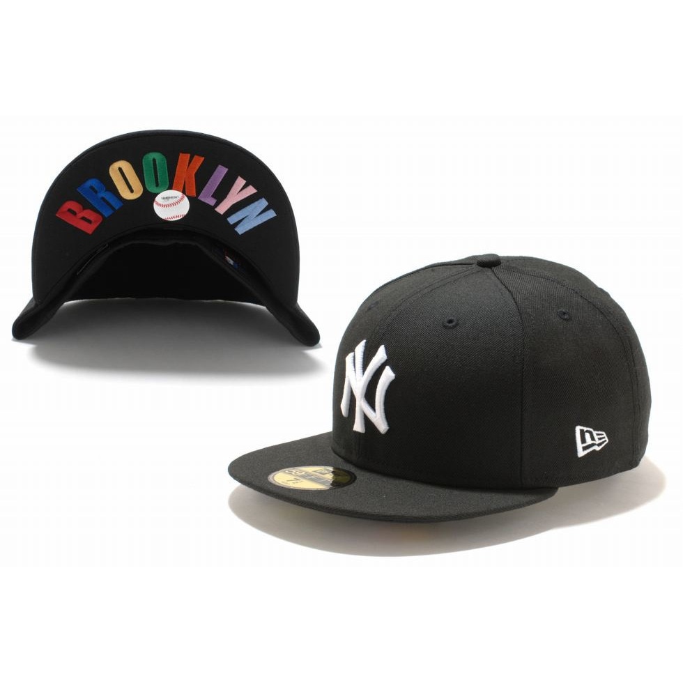  59FIFTY UNDERVISOR ニューヨーク・ヤンキース ブラック×ホワイト BROOKLYNマルチカラー 11308540