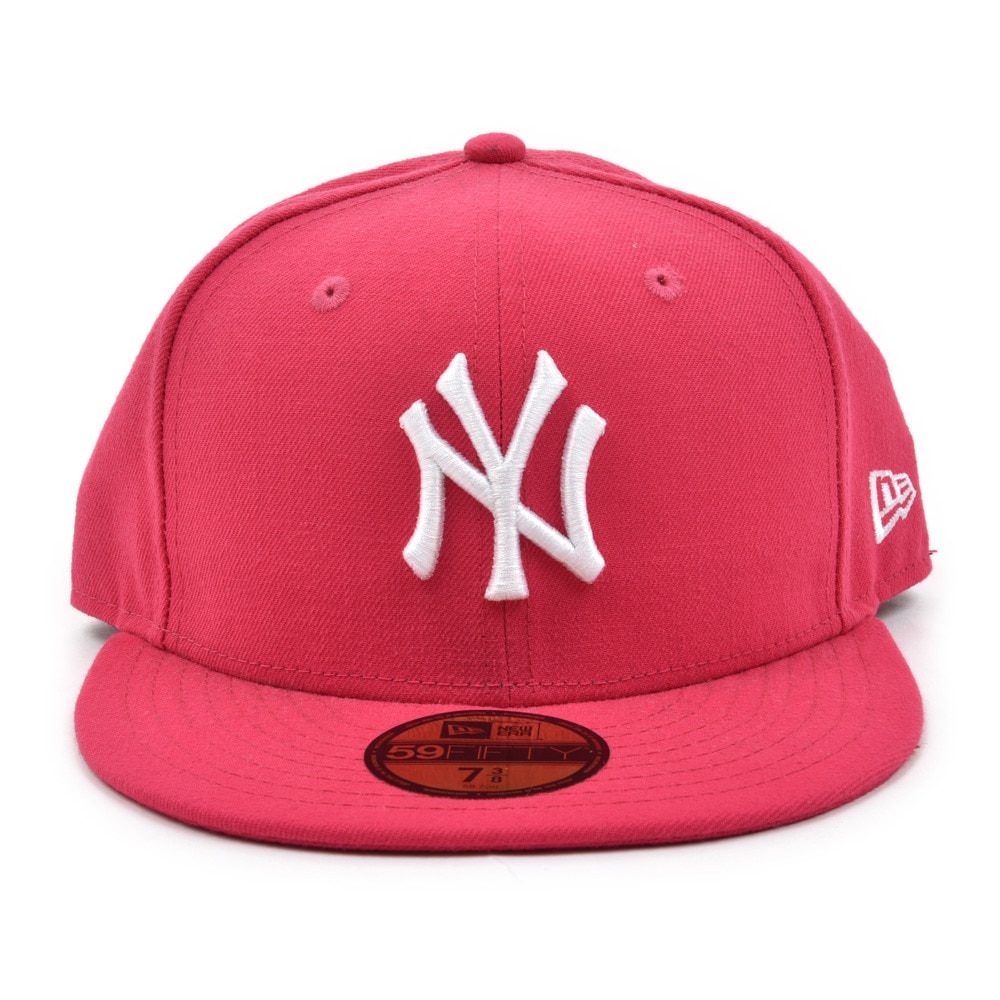 ニューエラ（NEW ERA）（メンズ）帽子 キャップ 5950 MLB ニューヨーク・ヤンキース ブライトローズ×ホワイト 11308561 日よけ