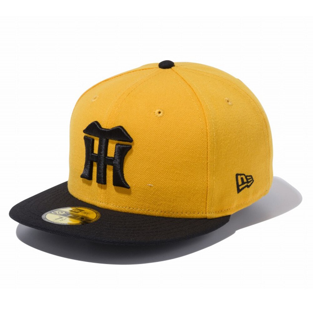 ＜スーパースポーツ ゼビオ＞ 59FIFTY NPB 阪神タイガース エーゴールド × ブラック ブラックバイザー 11310548